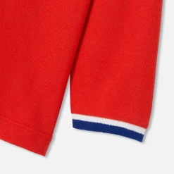 Long-sleeved baby boy polo shirt