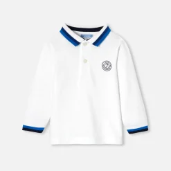Long-sleeved baby boy polo shirt
