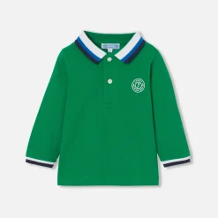 Long-sleeved baby boy polo shirt
